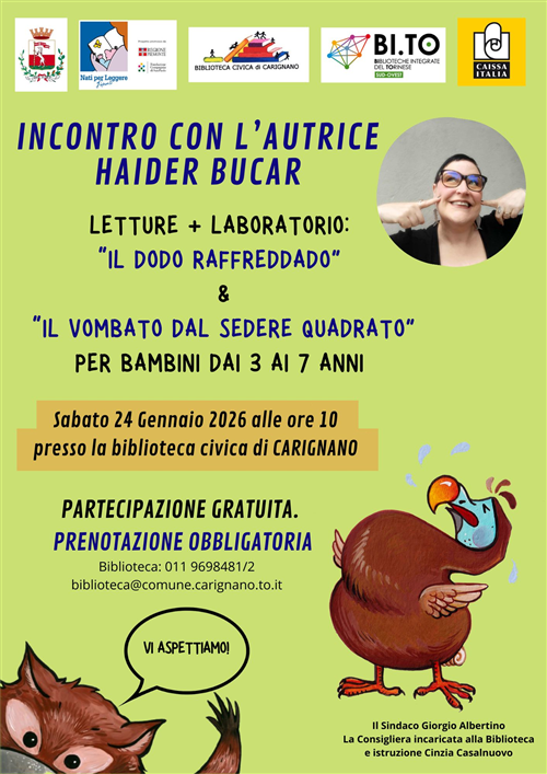 Letture e laboratorio con l'autrice Haider Bucar