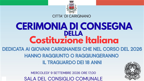 Cerimonia di consegna della Costituzione della Repubblica Italiana ai neo-diciottenni