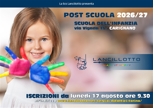 Servizio Post Scuola A.S. 2026/2027
Scuola dellInfanzia â€“ Via Vigada 15
