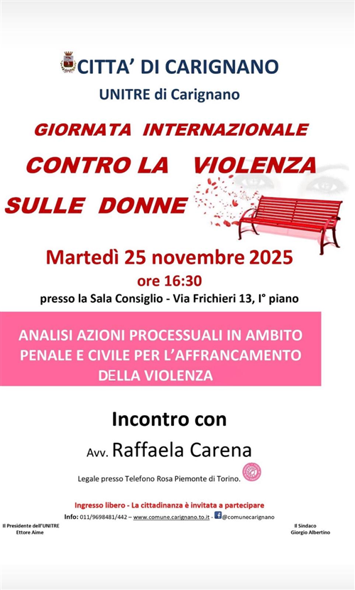 Giornata internazionale contro la violenza sulle donne